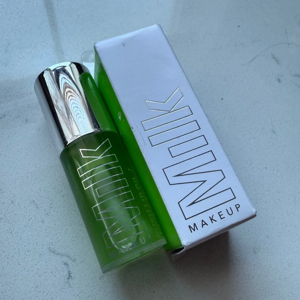 Milk Makeup KUSH Hydrating Sheer Lip Oil Green Dragon Sage/Peppermint Clear Tint